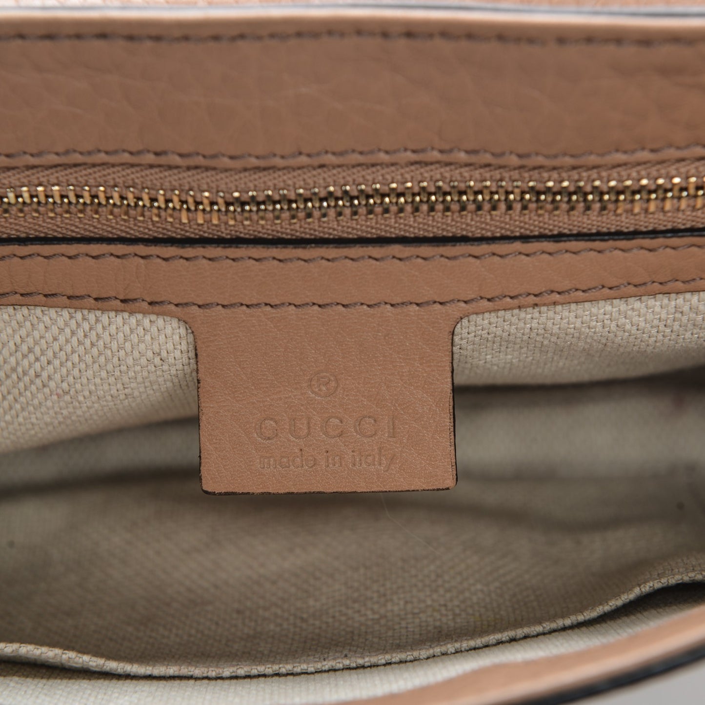 Pebbled Calfskin Medium Soho Flap Crossbody Camelia