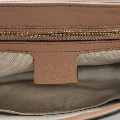 Gucci Pebbled Calfskin Medium Soho Flap Crossbody Camelia 7 of 8