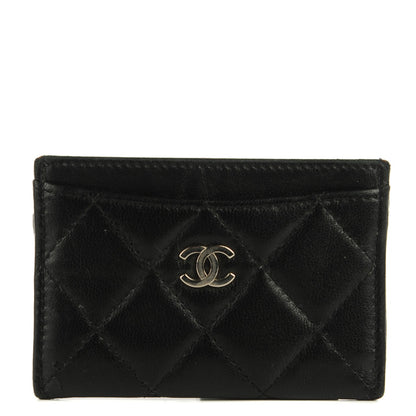 Chanel Lambskin Quilted Card Holder Black 1 of 8