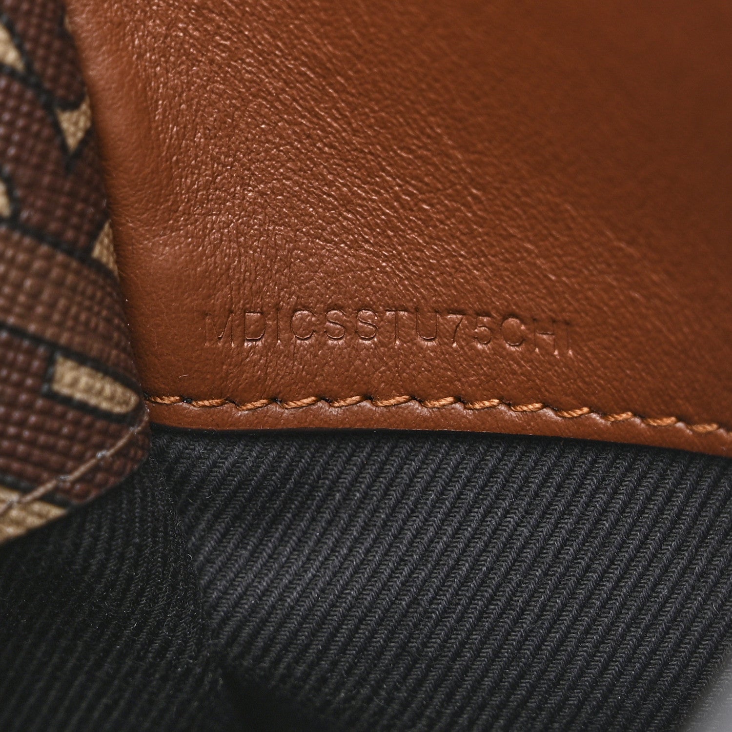 Burberry E-Canvas Monogram Top Handle Pouch Bridle Brown 8 of 11