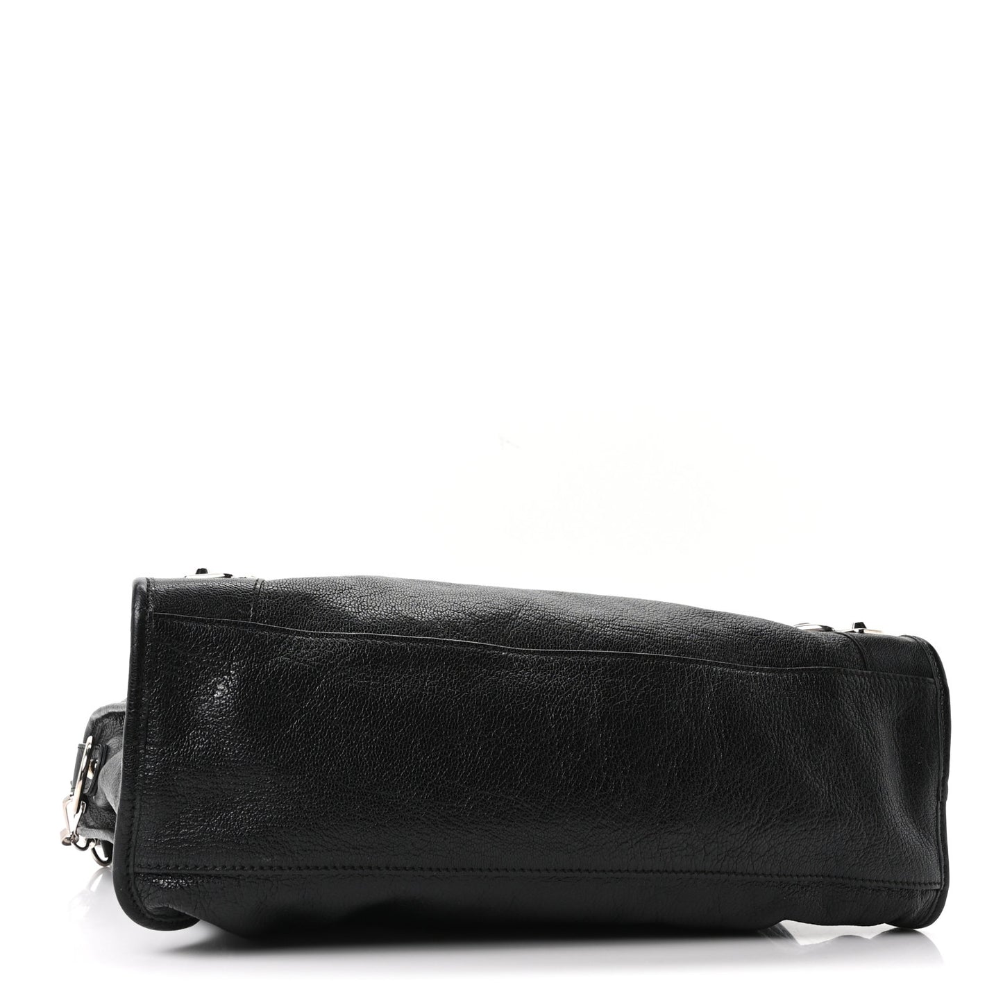 Chevre Silver Metallic Edge Hardware City Black