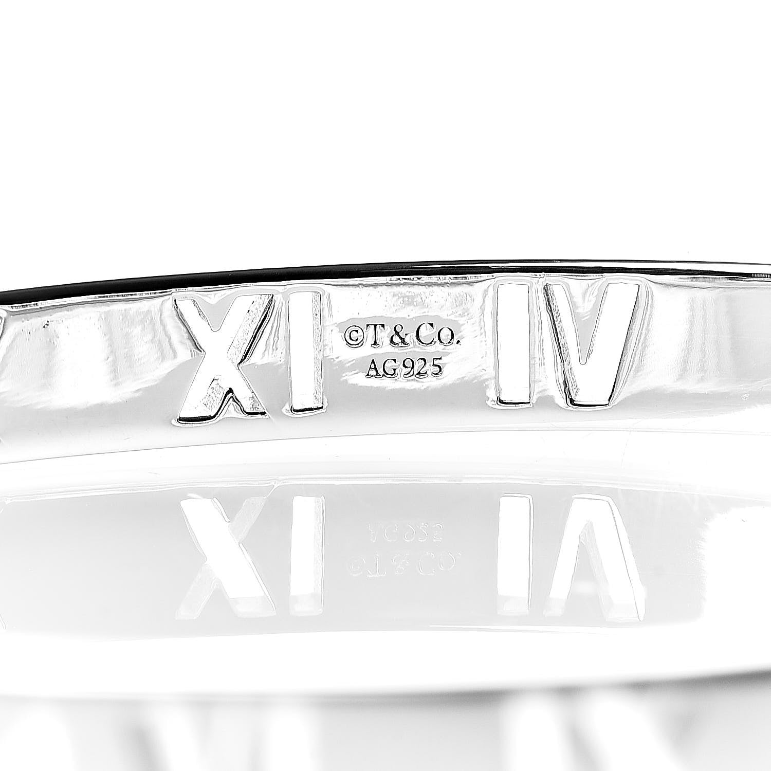 Tiffany Sterling Silver Atlas Pierced Hinged Bangle Bracelet 4 of 6