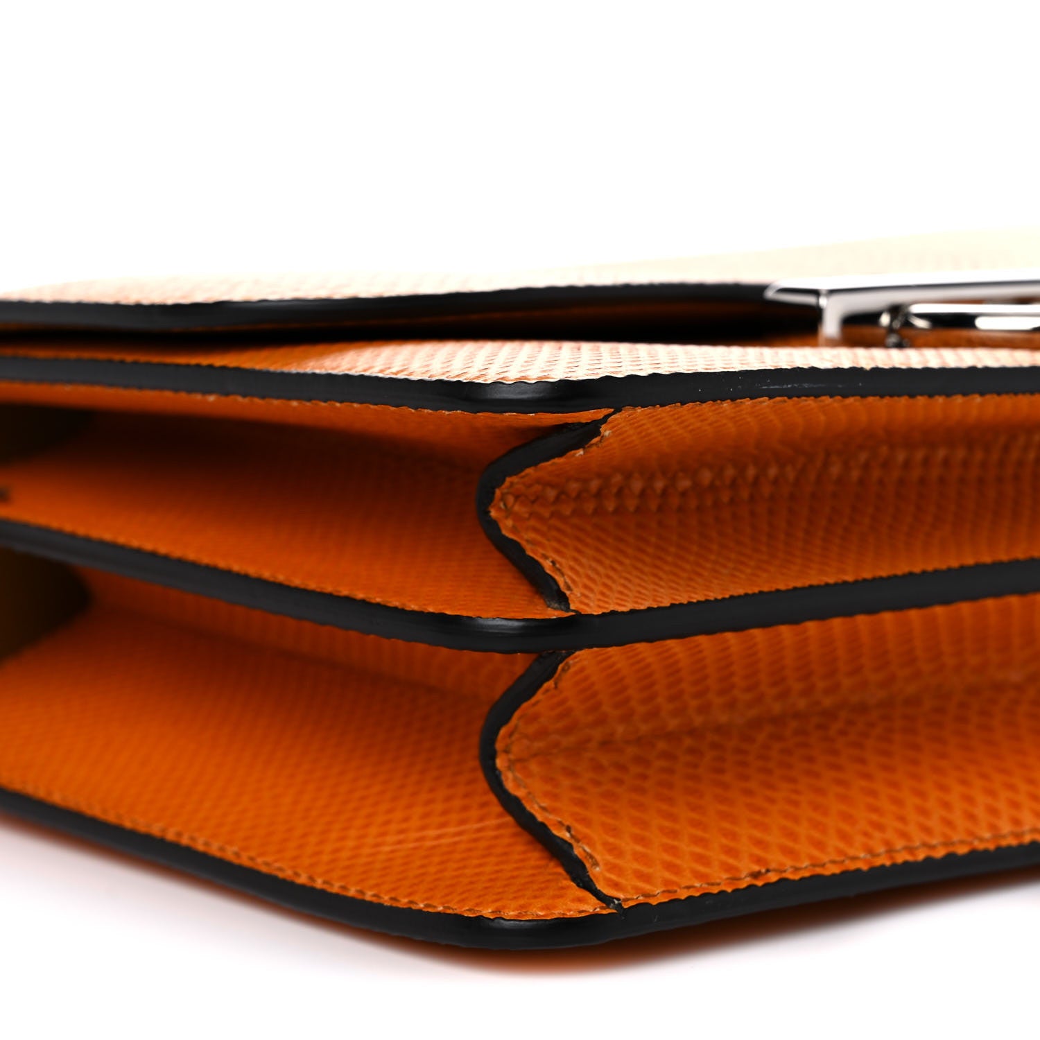 Salvatore Ferragamo Hammered Calfskin Small Joanne Crossbody Orange 7 of 10