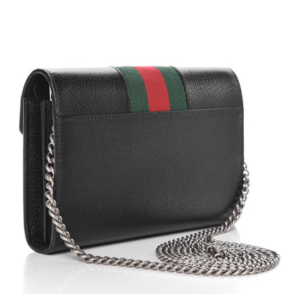 Gucci Calfskin Web Mini Dionysus Chain Wallet Black 3 of 9