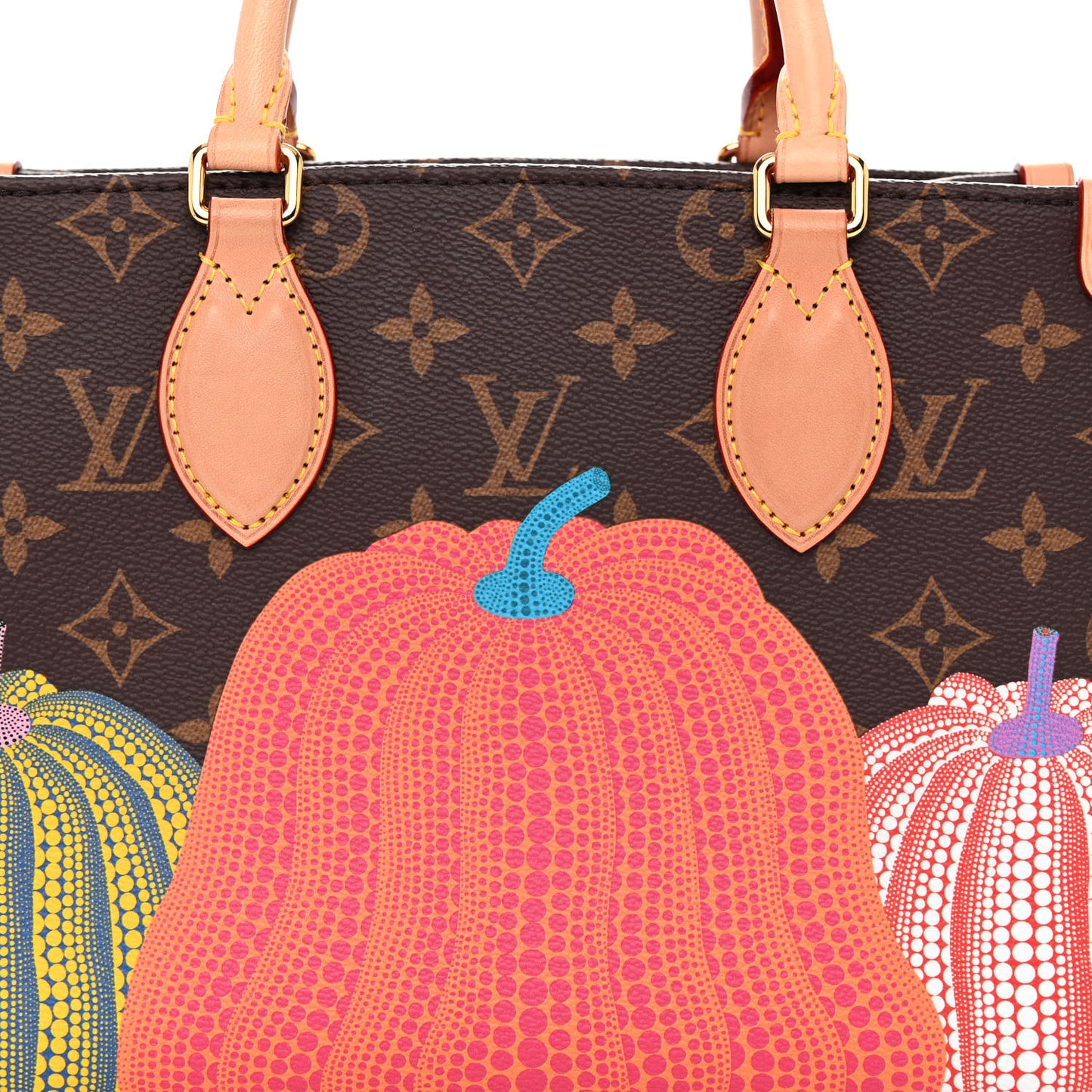 LV X YK Monogram Pumpkin Onthego PM Multicolor