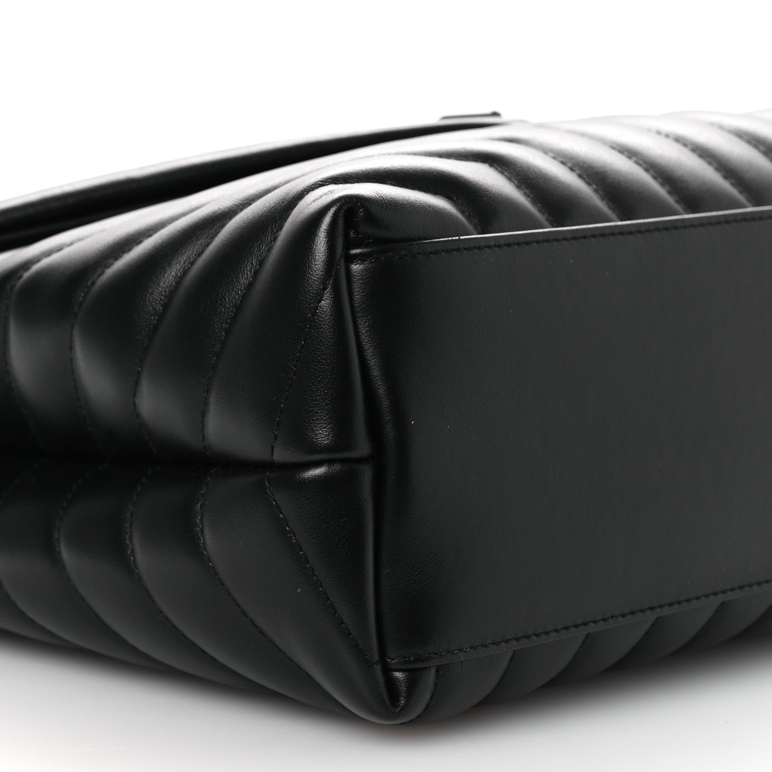 Saint Laurent Calfskin Y Quilted Monogram Monochrome Medium Loulou Chain Satchel Black 9 of 12