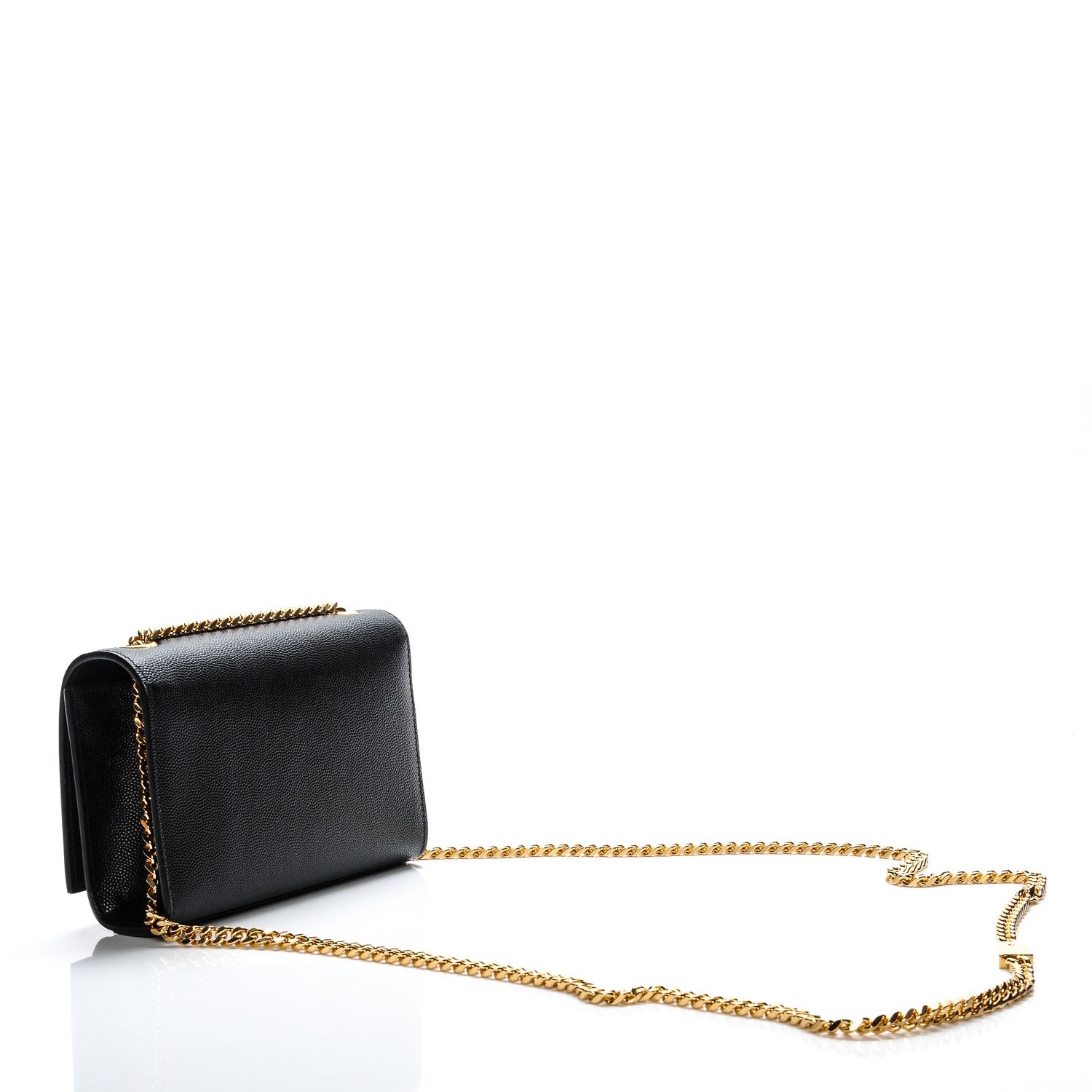 Saint Laurent Grain De Poudre Small Monogram Kate Satchel Black 3 of 6