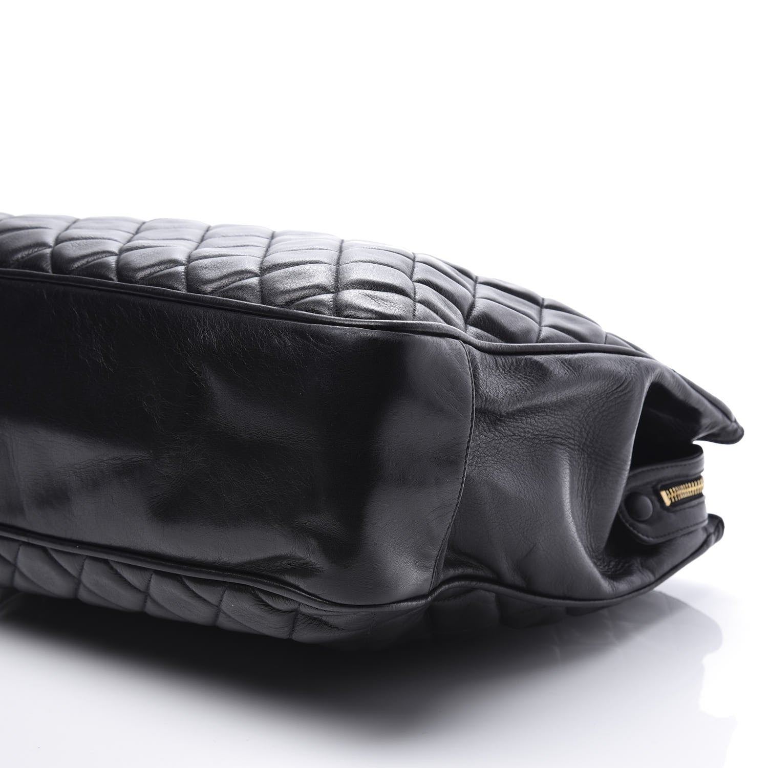 Chanel Lambskin Quilted Shopping Tote Black 6 of 9