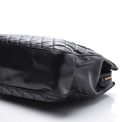 Chanel Lambskin Quilted Shopping Tote Black 6 of 9