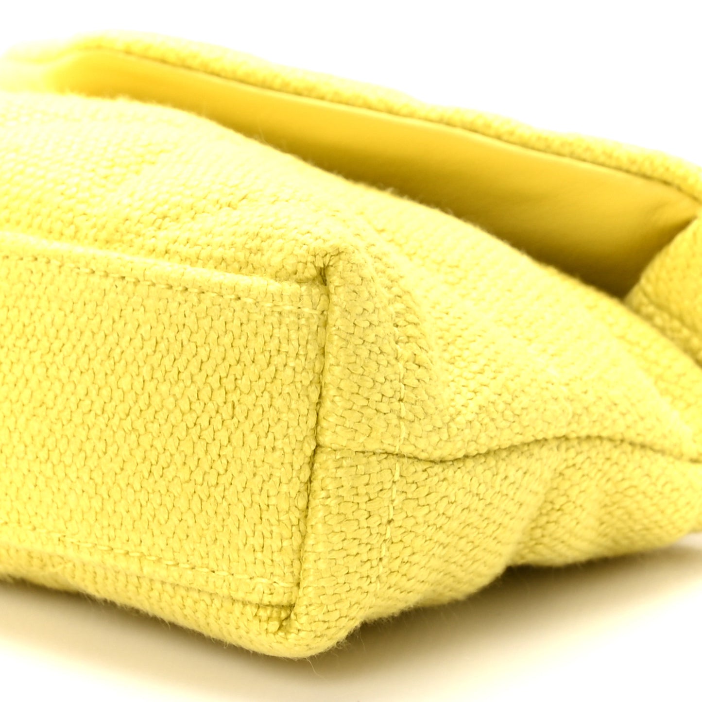 Canvas Quilted Loulou Puffer Monogram Pouch Clutch Jaune Citron