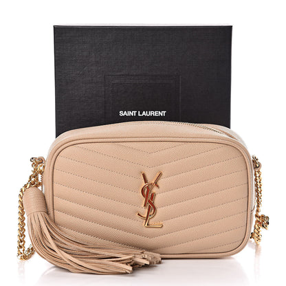 Saint Laurent Grain De Poudre Matelasse Monogram Mini Lou Camera Bag New Powder 11 of 11