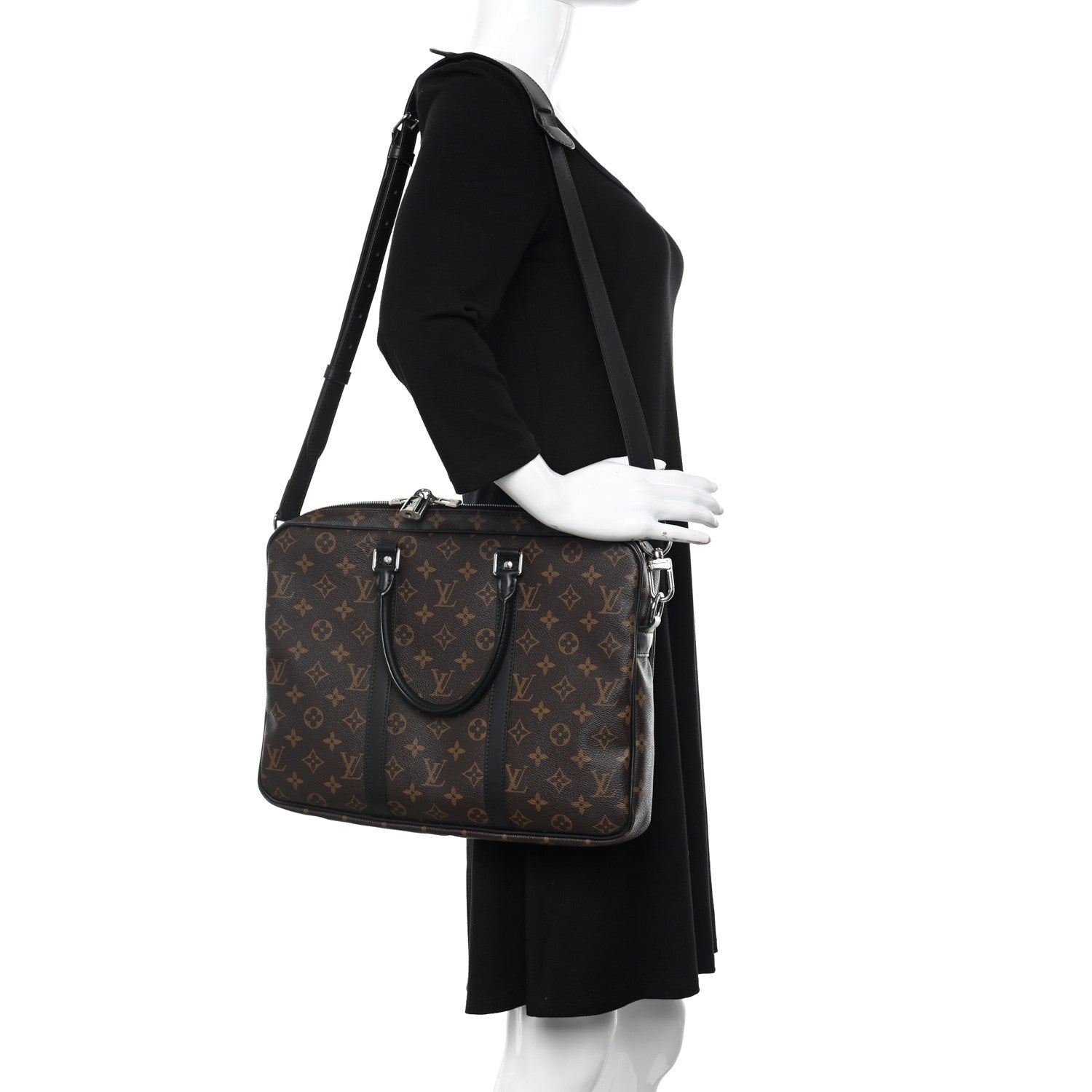 Louis Vuitton Monogram Macassar Porte-Documents Voyage PM 4 of 21