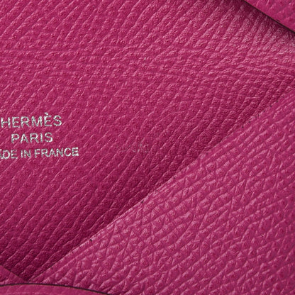Hermes Epsom Calvi Card Case Rose Pourpre 8 of 9
