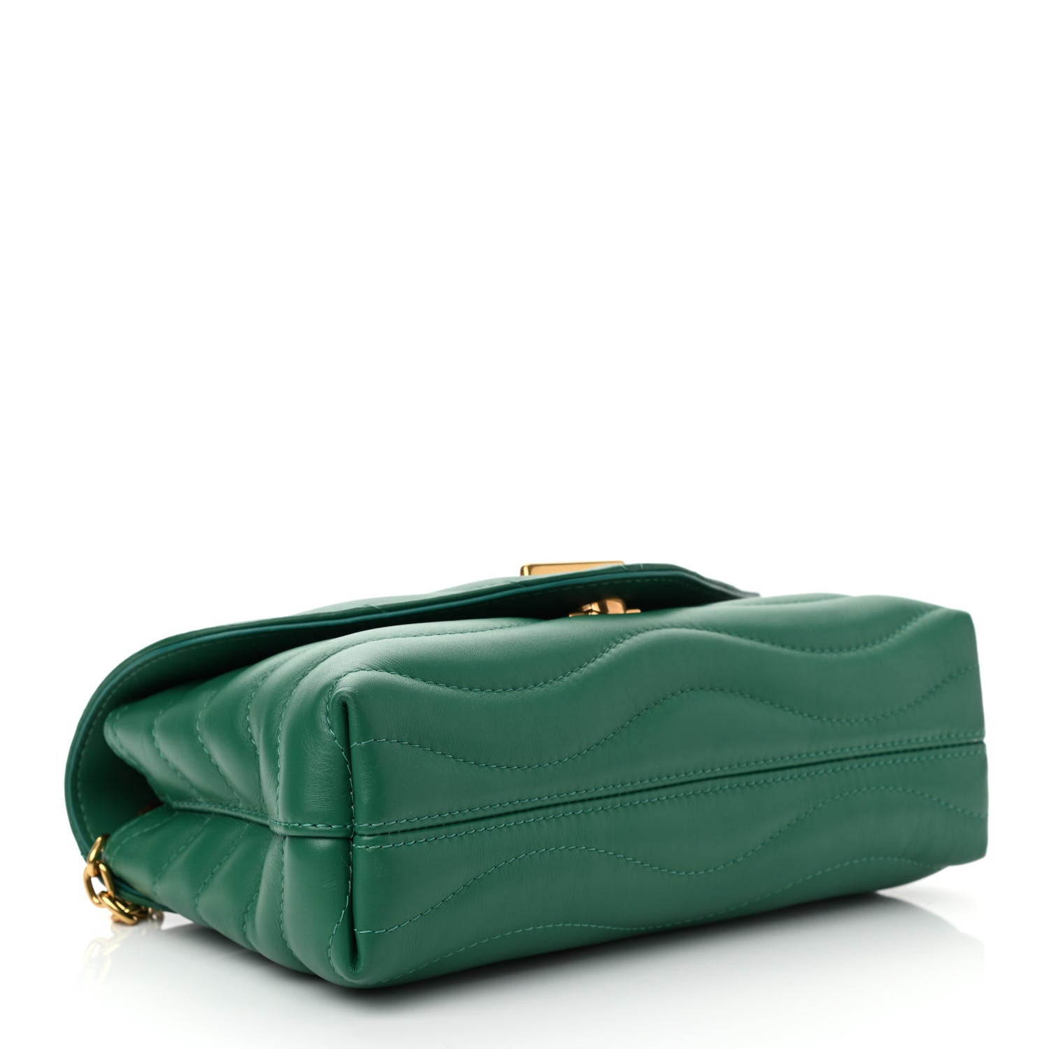 Louis Vuitton Calfskin New Wave Chain Bag MM NM Emerald 5 of 8