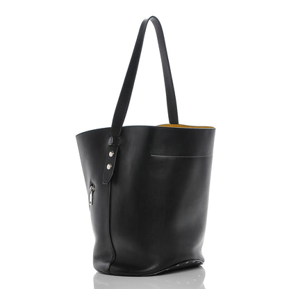 Celine Natural Calfskin Biker Bucket Shoulder Bag Black Sunflower 3 of 8