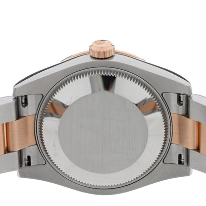 Rolex Stainless Steel 18K Everose Gold Diamond 31mm Oyster Perpetual Datejust Watch Chocolate Roman 178341 4 of 5