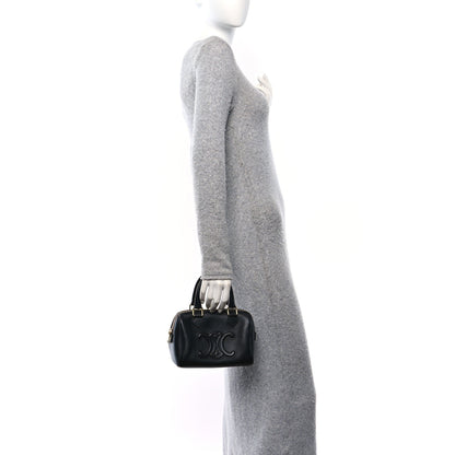Celine Smooth Calfskin Triomphe Small Boston Bag Black 2 of 11