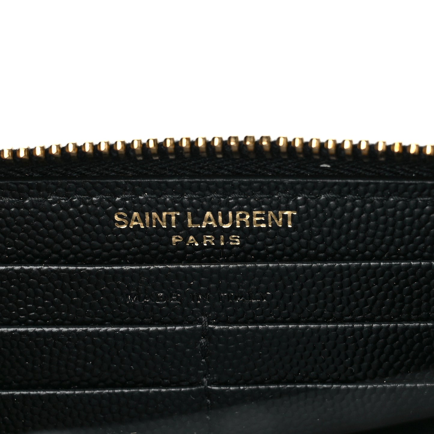 Grain De Poudre Matelasse Chevron Monogram Zip Around Wallet Black