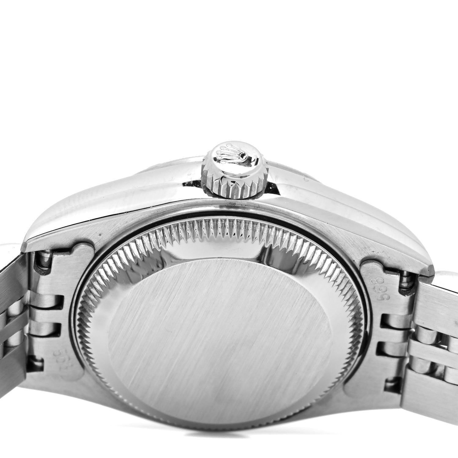 Rolex Stainless Steel 26mm Oyster Perpetual Date Watch Silver Tapestry 69190 4 of 5