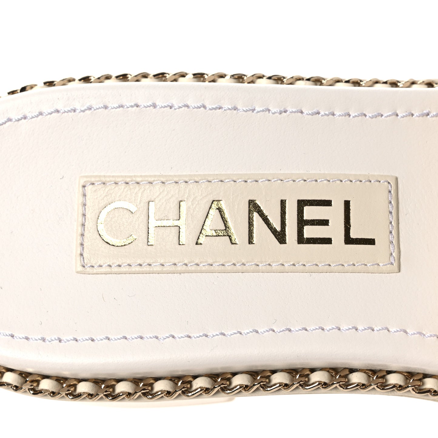 Lambskin Quilted CC Chain Mules 36.5 Light Pink White