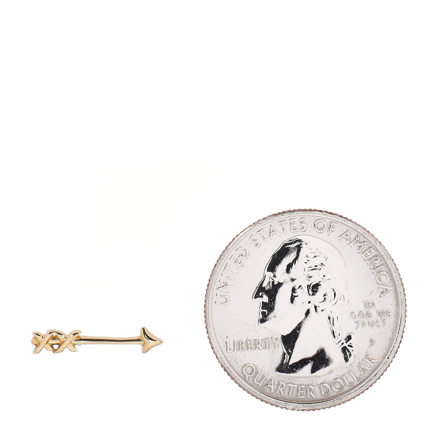 18K Yellow Gold Graffiti Arrow Single Earring