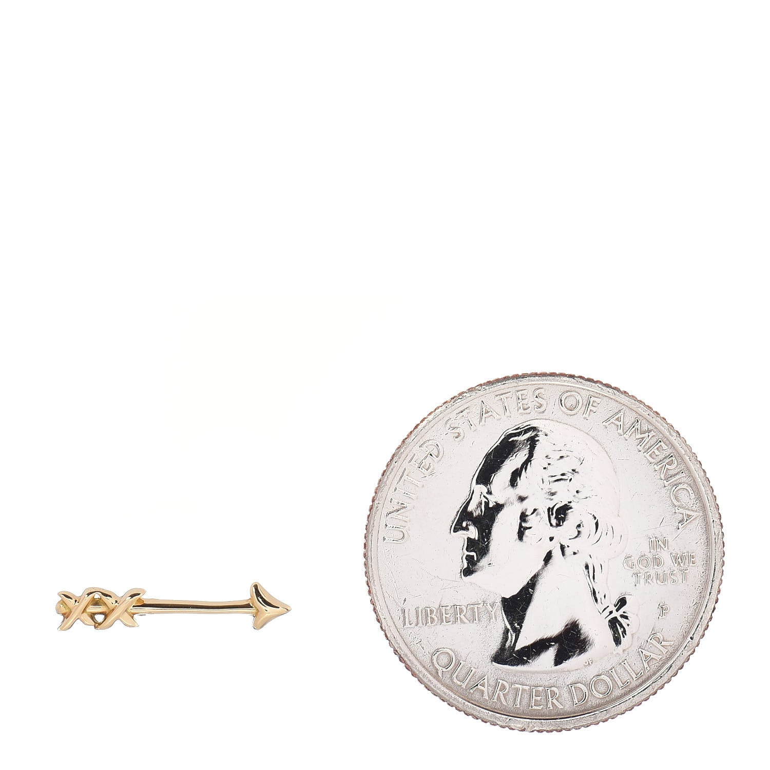 Tiffany 18K Yellow Gold Graffiti Arrow Single Earring 2 of 4