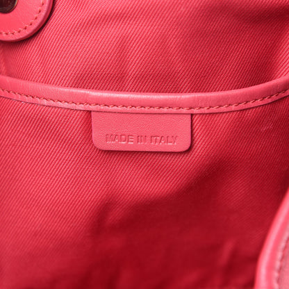 Burberry Haymarket Check Bow Small Canterbury Tote Bright Crimson Pink 7 of 14