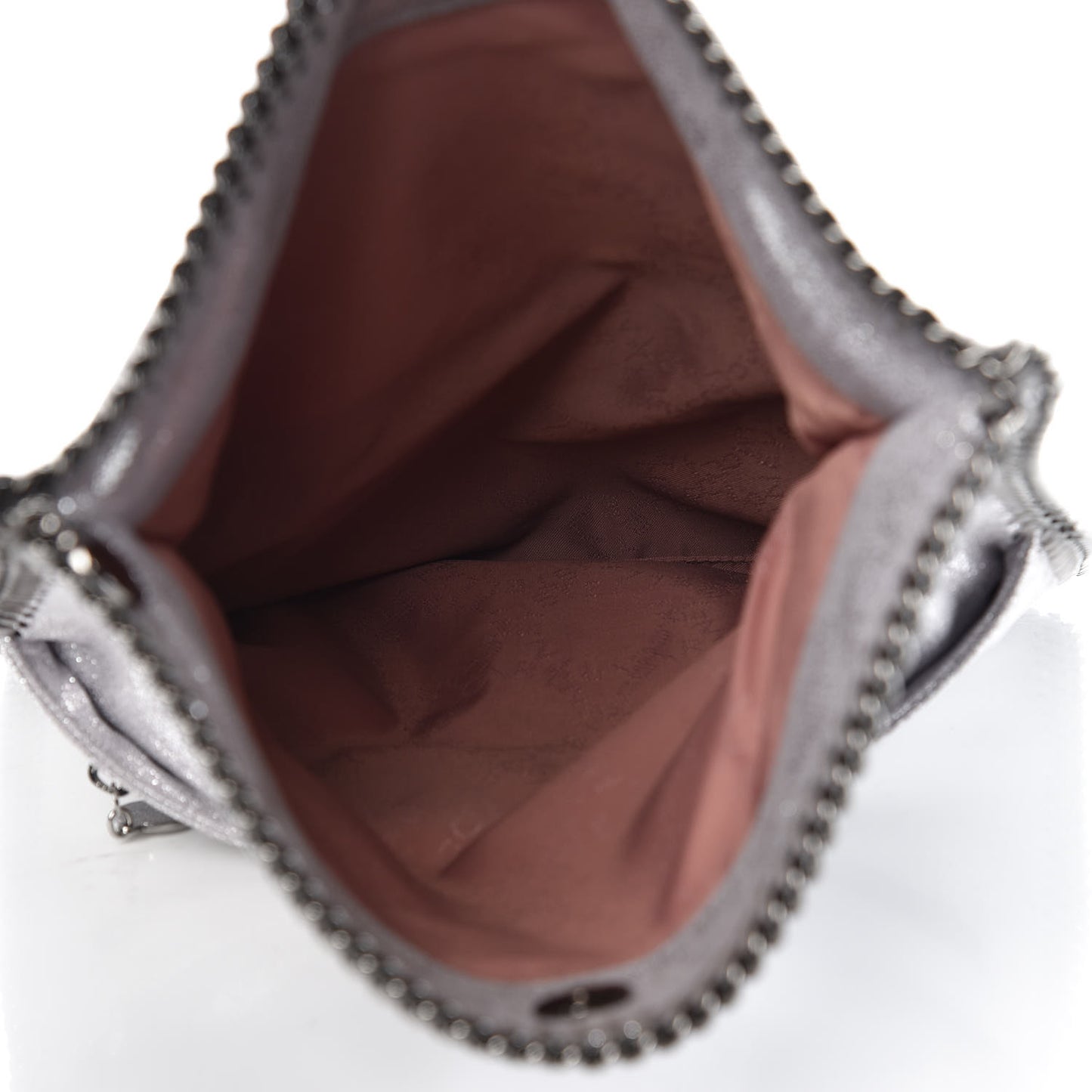 Shaggy Deer Falabella Fold Over Clutch Silver