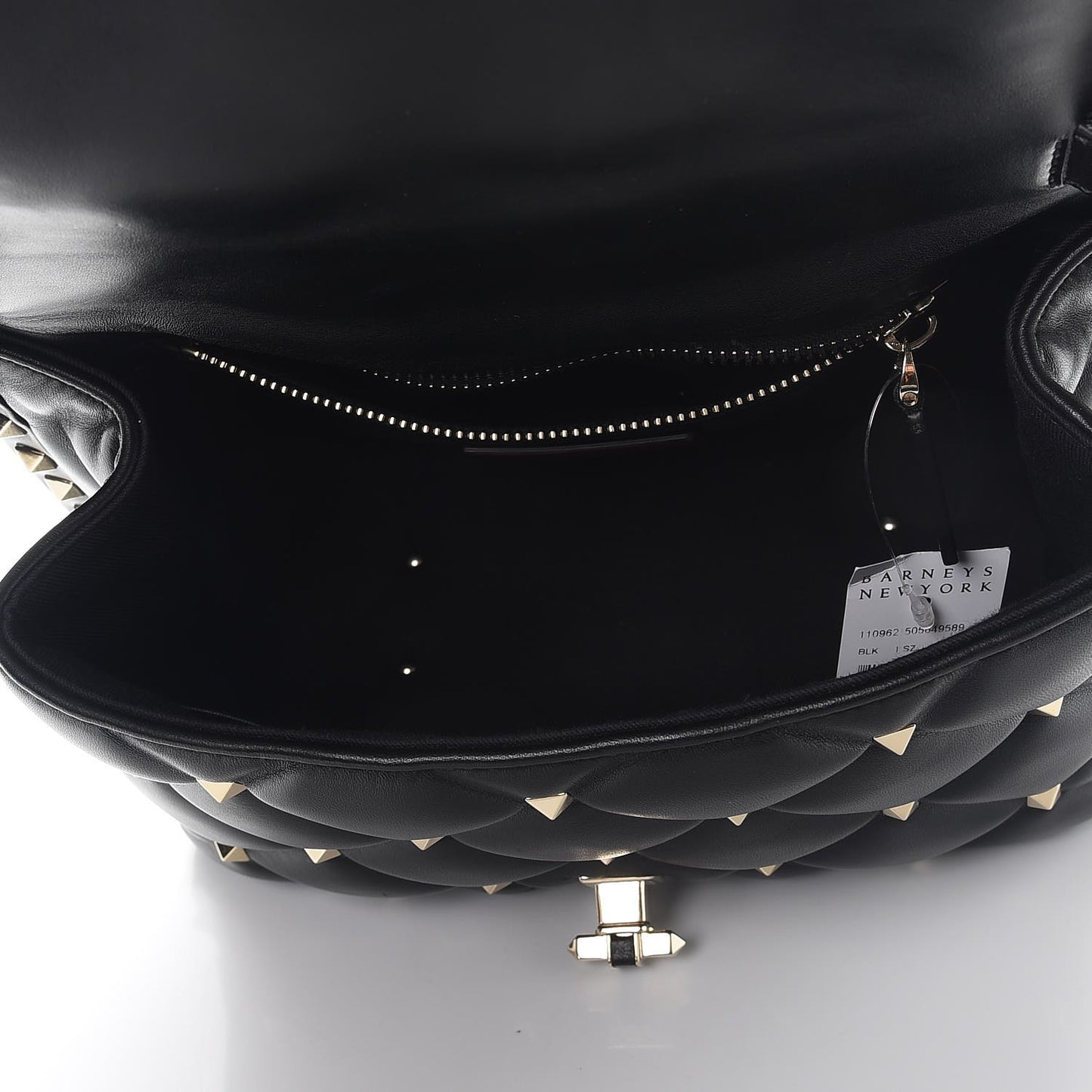 Lambskin VLTN Print Candystud Top Handle Bag Black