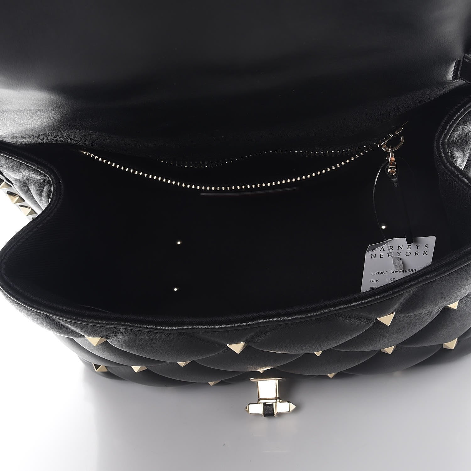 Valentino Garavani Lambskin VLTN Print Candystud Top Handle Bag Black 5 of 7