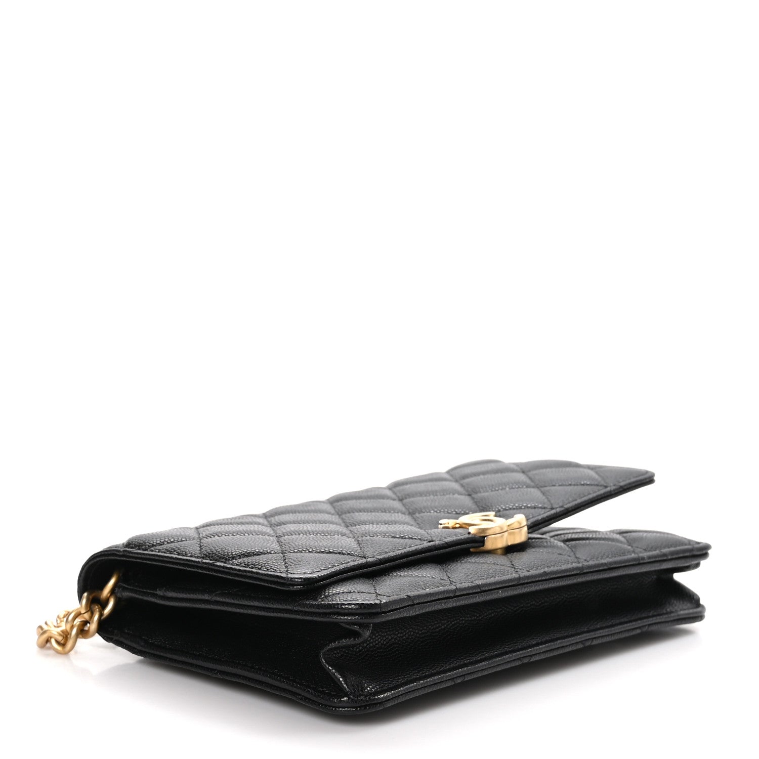 Chanel Caviar Quilted Bracelet On Chain Wallet On Chain WOC Black 4 of 11