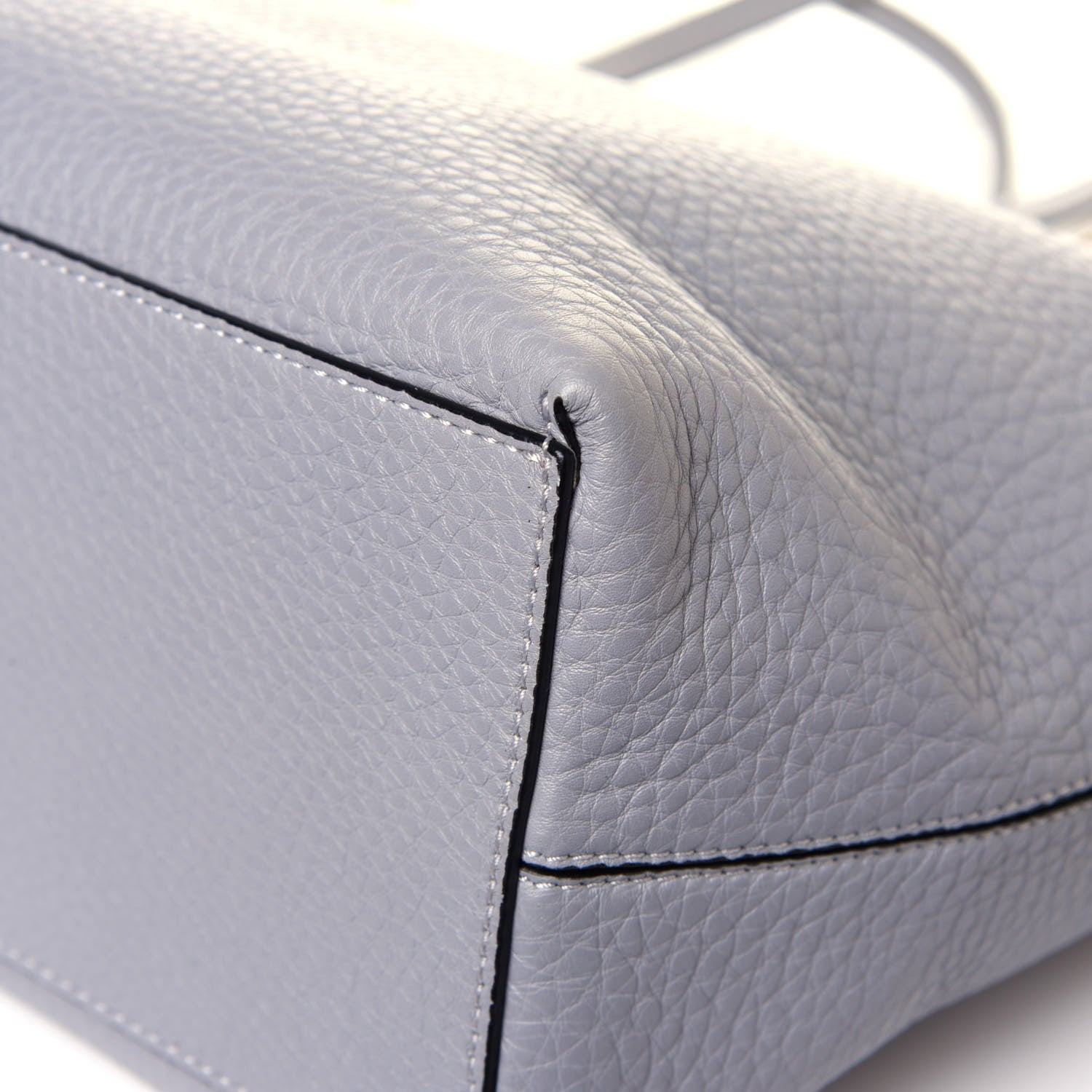 Valentino Garavani Grained Calfskin Rockstud Shoulder Tote Pastel Grey 11 of 11