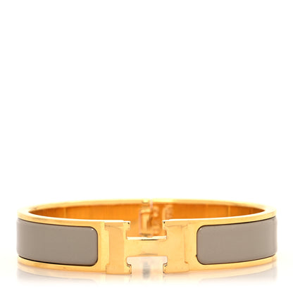 Hermes Enamel Narrow Clic Clac H Bracelet PM Marron Glace 1 of 5