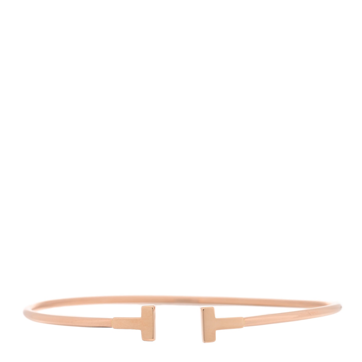 18K Rose Gold Narrow T Wire Bracelet