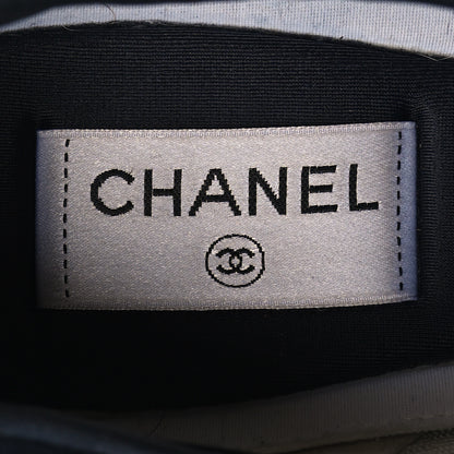 Chanel Fabric Suede Kidskin CC Sneakers 41 Dark Navy White 9 of 9