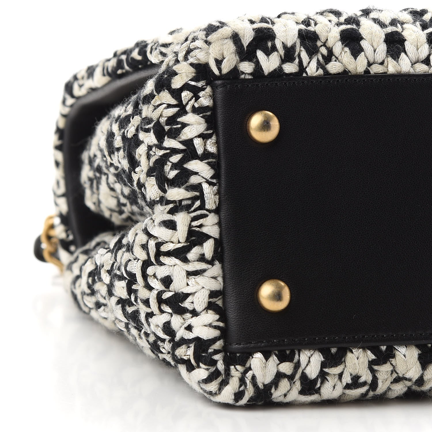 Chanel Crochet Small Coco Handle Flap Black Beige 8 of 9