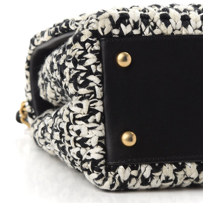 Chanel Crochet Small Coco Handle Flap Black Beige 8 of 9