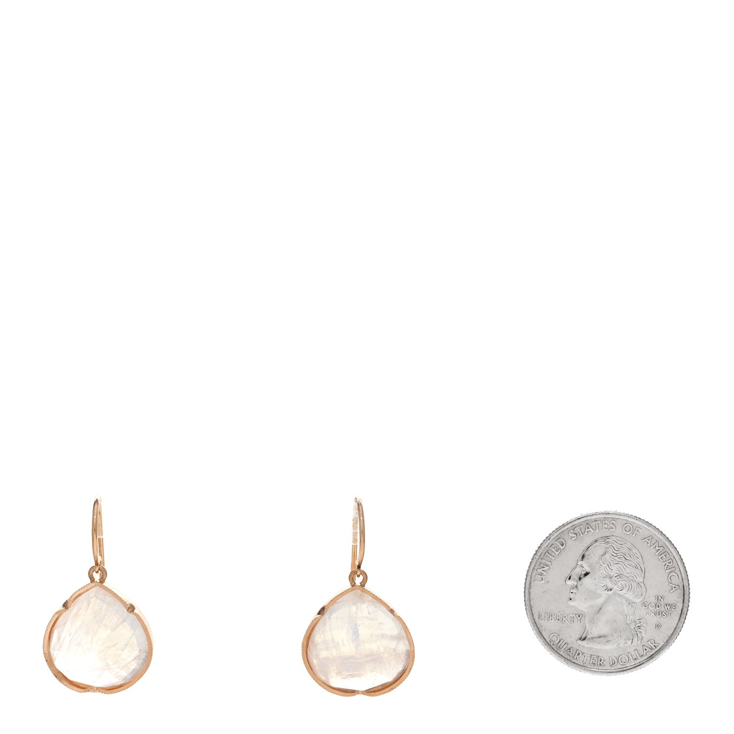 Irene Neuwirth 18K Rose Gold Moonstone Large Classic Pear Drop Earrings 2 of 4