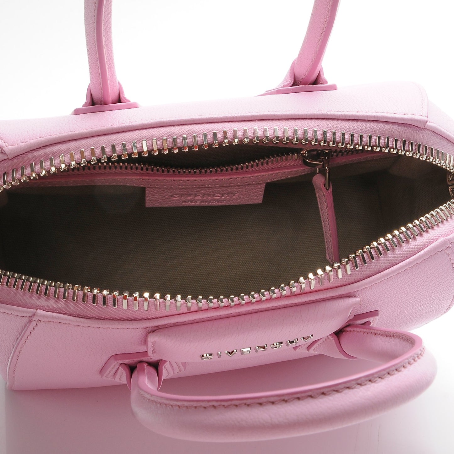 Sugar Goatskin Mini Antigona Bright Pink