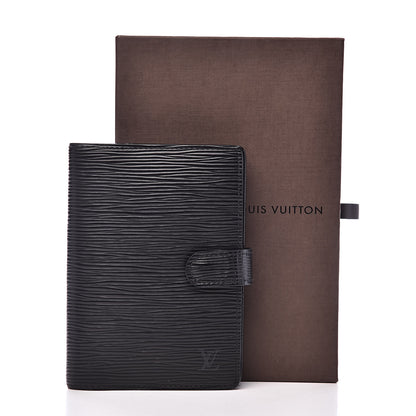 Louis Vuitton Epi Small Ring Agenda Cover Black 9 of 9
