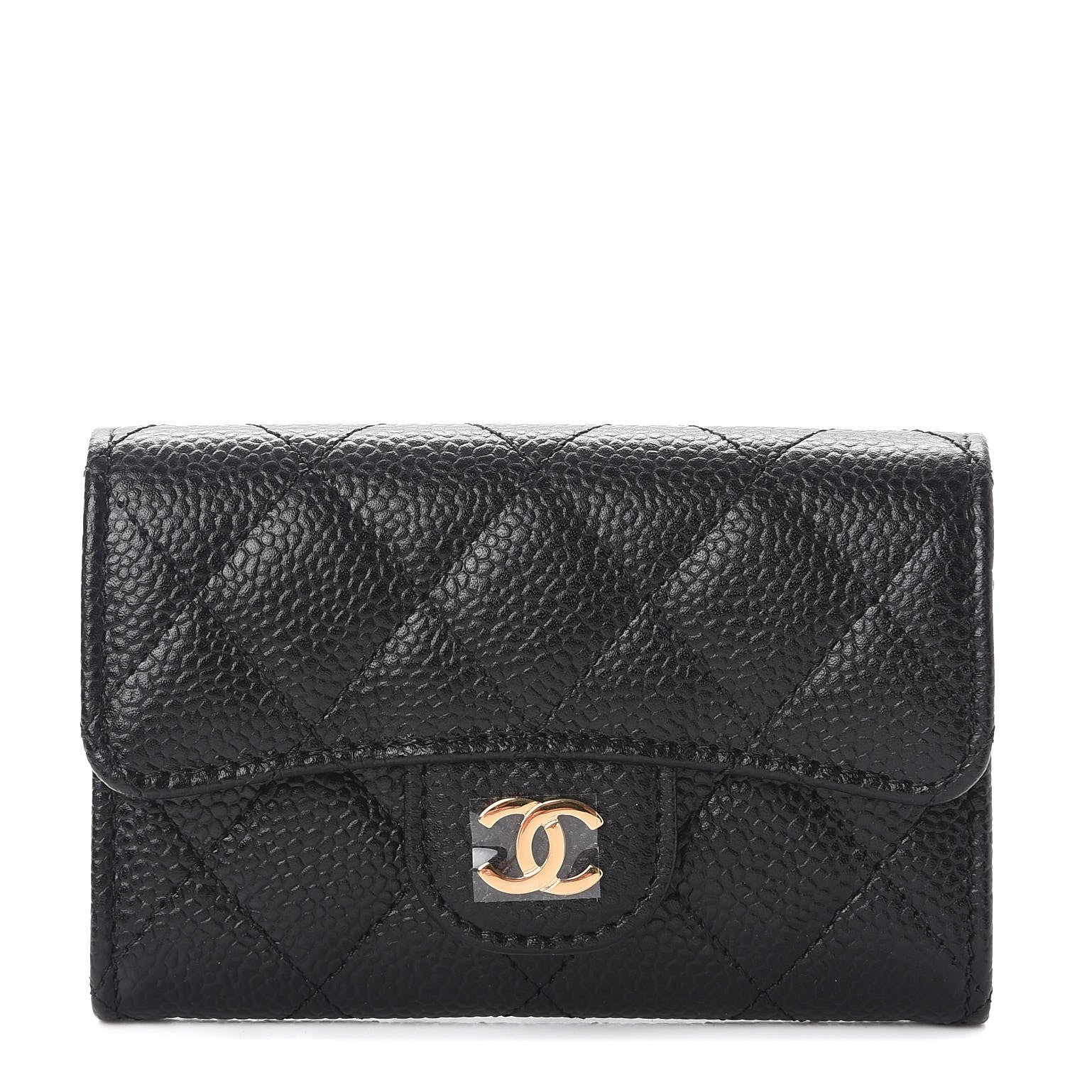 Chanel Caviar Quilted Flap Card Holder Black 1 of 9
