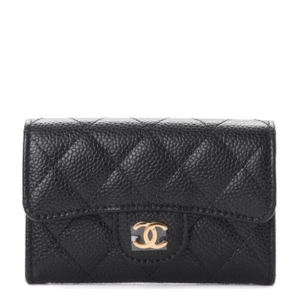 Chanel Caviar Quilted Flap Card Holder Black 1 of 9