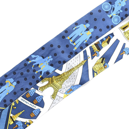 Hermes Silk Les Nouveaux Amoureux Twilly Bleu Moyen White 3 of 4