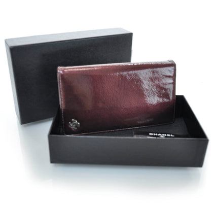Chanel Patent Yen Wallet Purple 2 of 7