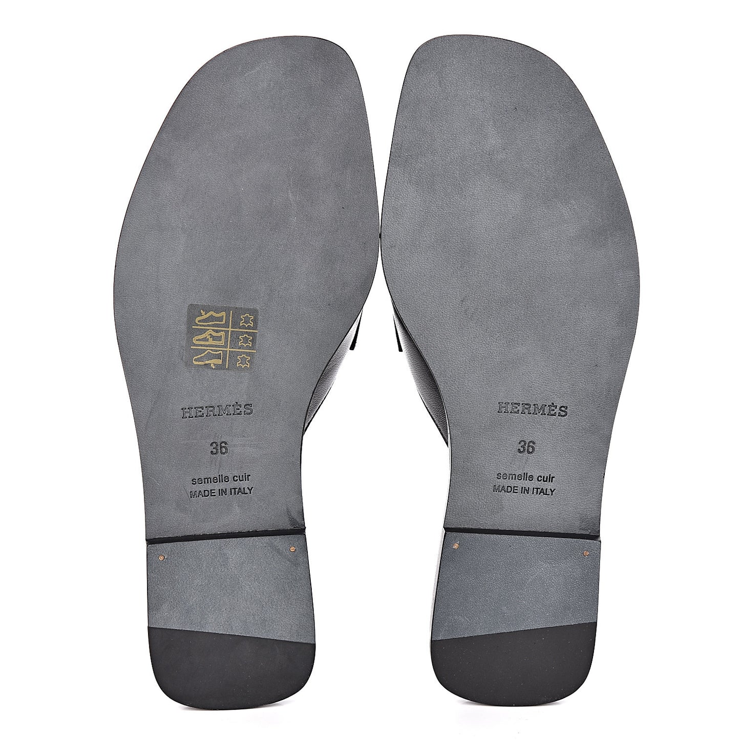 Goatskin Auteuil Sandals 36 Black