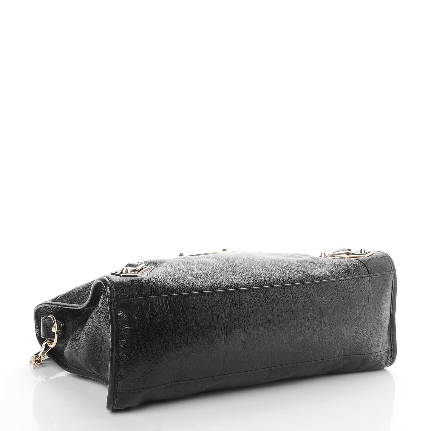 Chevre Gold Metallic Edge Hardware City Black