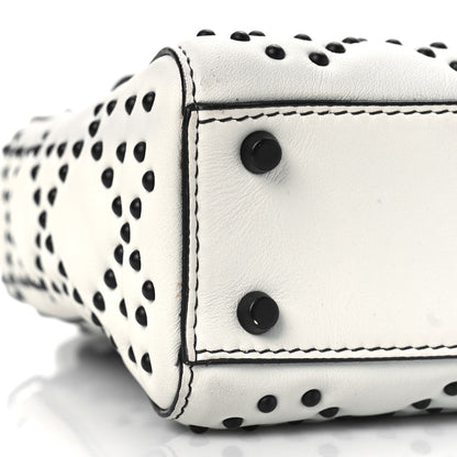 Christian Dior Ultra Matte Calfskin Studded Mini Supple Lady Dior White Black 8 of 9