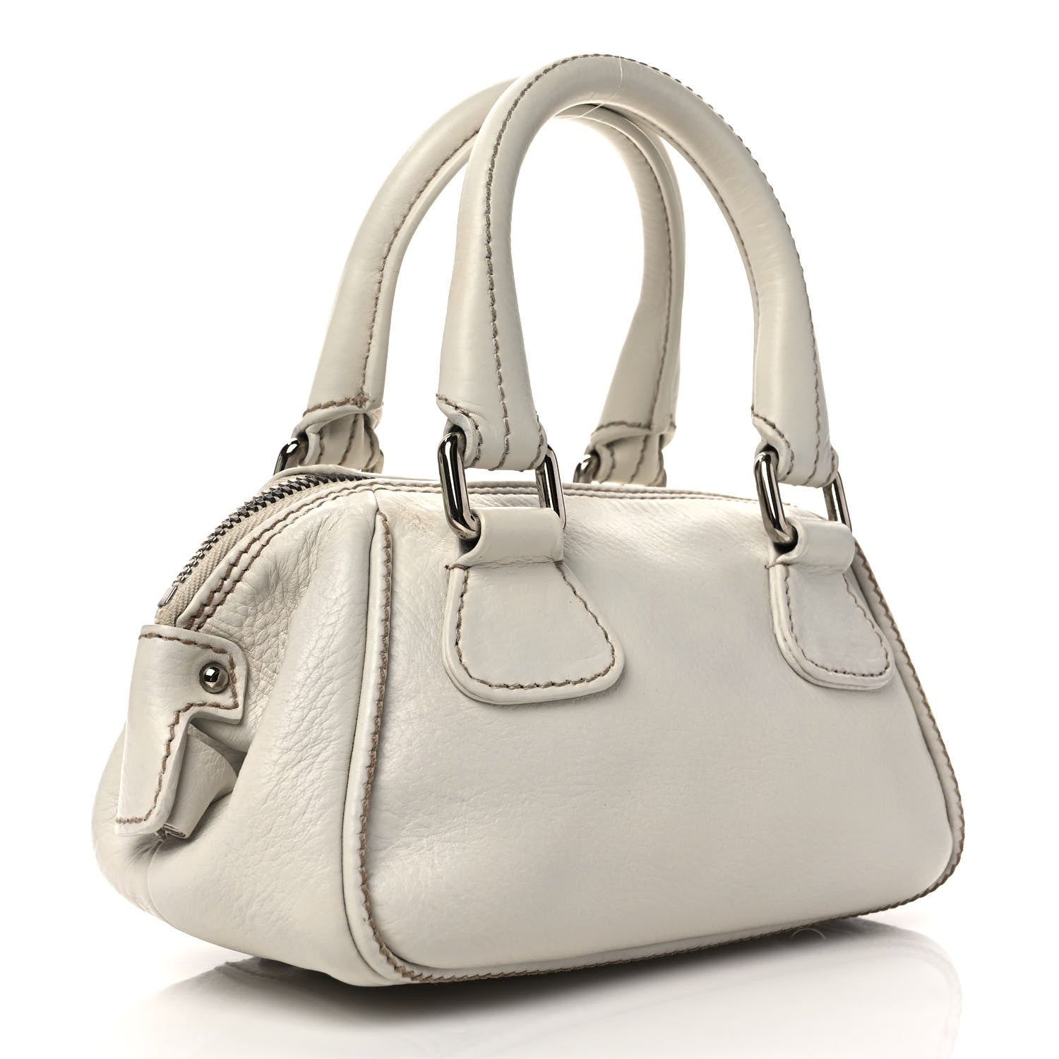 Chanel Calfskin Small Tassel Bowler White 3 of 9