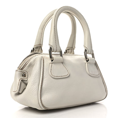 Chanel Calfskin Small Tassel Bowler White 3 of 9