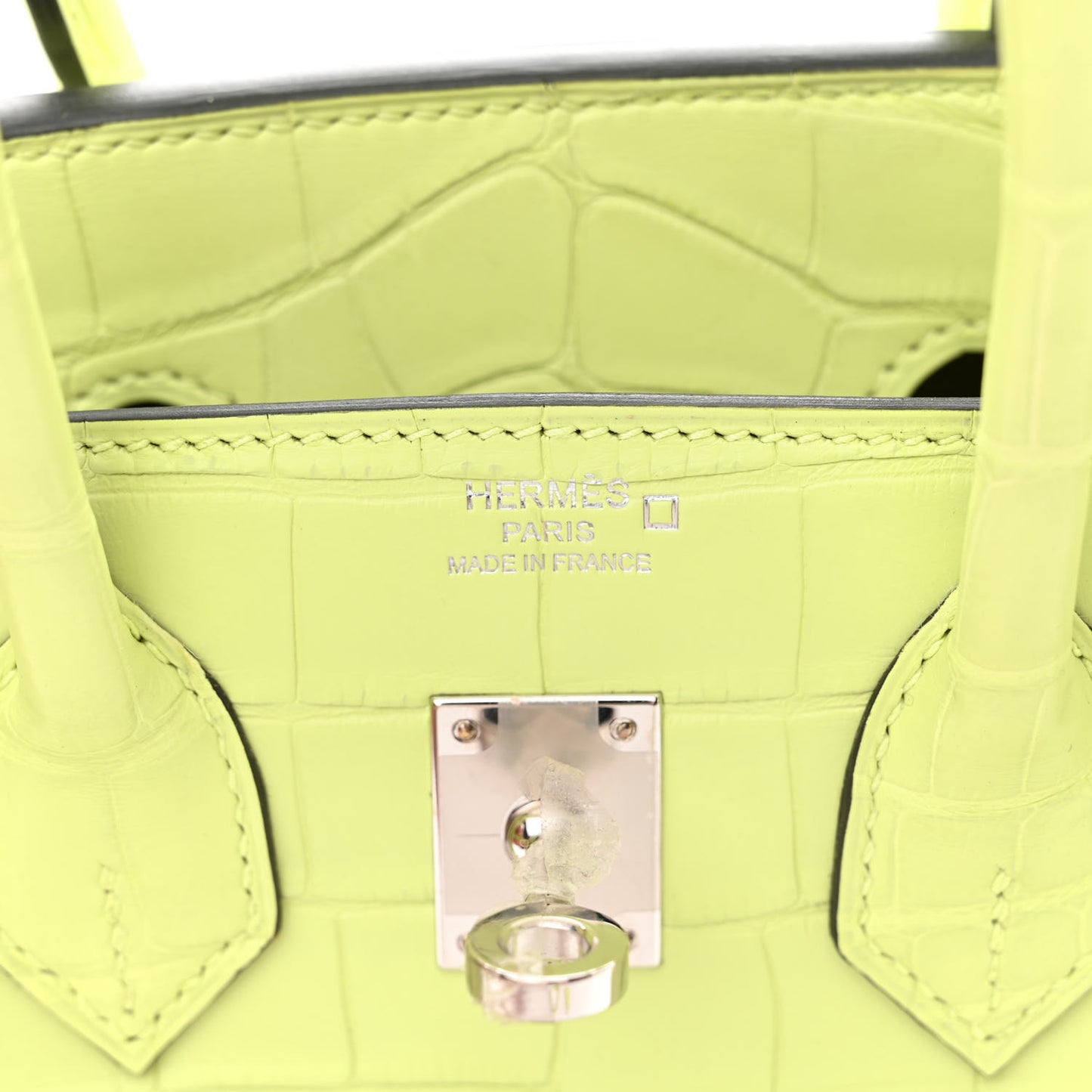 Matte Alligator Birkin 25 Jaune Bourgeon